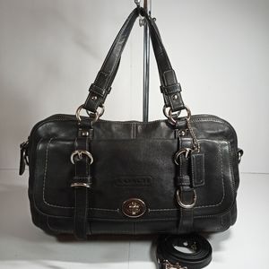 Coach chelsea medium black soft leather handbag